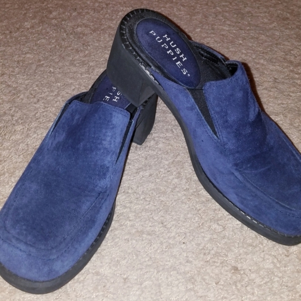 Hush Puppies Women's Navy Suede Slip-On Loafers Size 7
